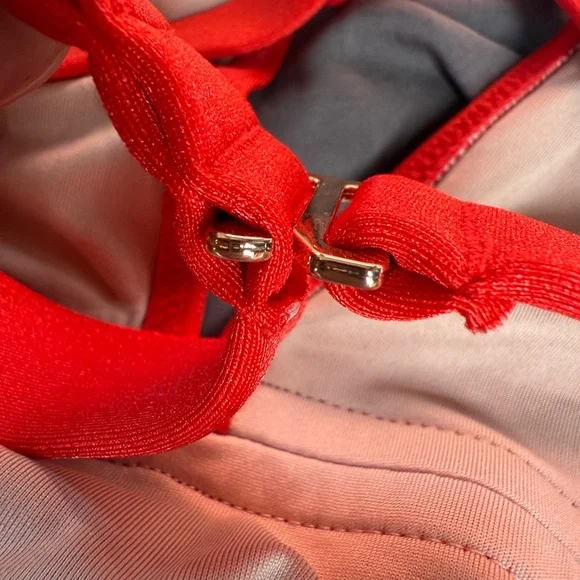 Victoria's Secret Bling Strap Swimsuit Fiery Red One-Piece sz medium new w/o tag - Picture 8 of 10